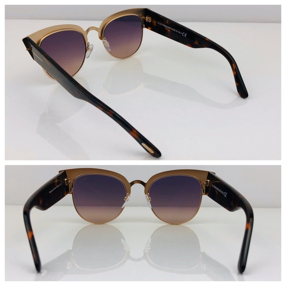 New TOM FORD Alexandra Plum Cat Eye Sunglasses - Picture 7 of 16